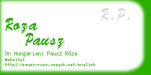 roza pausz business card
